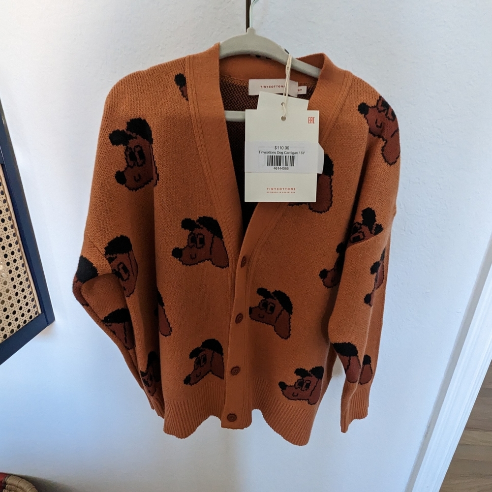 Nwt Tinycottons dog cardigan Tiny Cottons